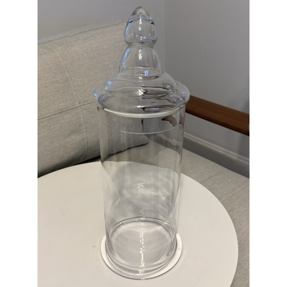 Other - 18" Tall Antique Victorian Blown Glass Apothecary Specimen Pharmacy Jar with Lid